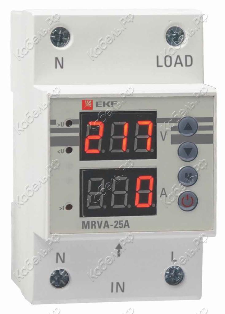 Изображение товара Реле напряжения и тока с дисплеем MRVA 25A EKF PROxima