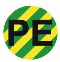 Знак электробезопасности наклейка "PE" d 20мм PROxima EKF an-2-07-1