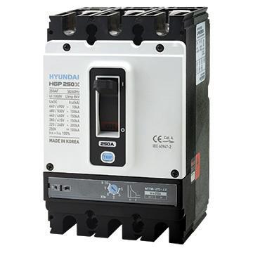 Изображение товара Автоматический выключатель HGP250S-G 125-87.5А ток 85kA AC 380/415В тип G HYUNDAI