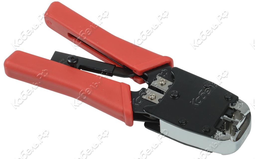 Изображение товара Обжимной инструмент TM1-B11V для RJ-45/12/11 с храповым механизмом и эргономичными рукоятками