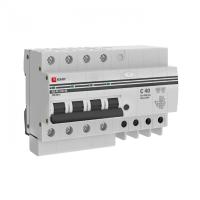 Дифференциальный автомат АД-4 S 40А/300мА (хар. C, AC, электронный, защита 270В) 4,5кА PROxima EKF DA4-40-300S-pro