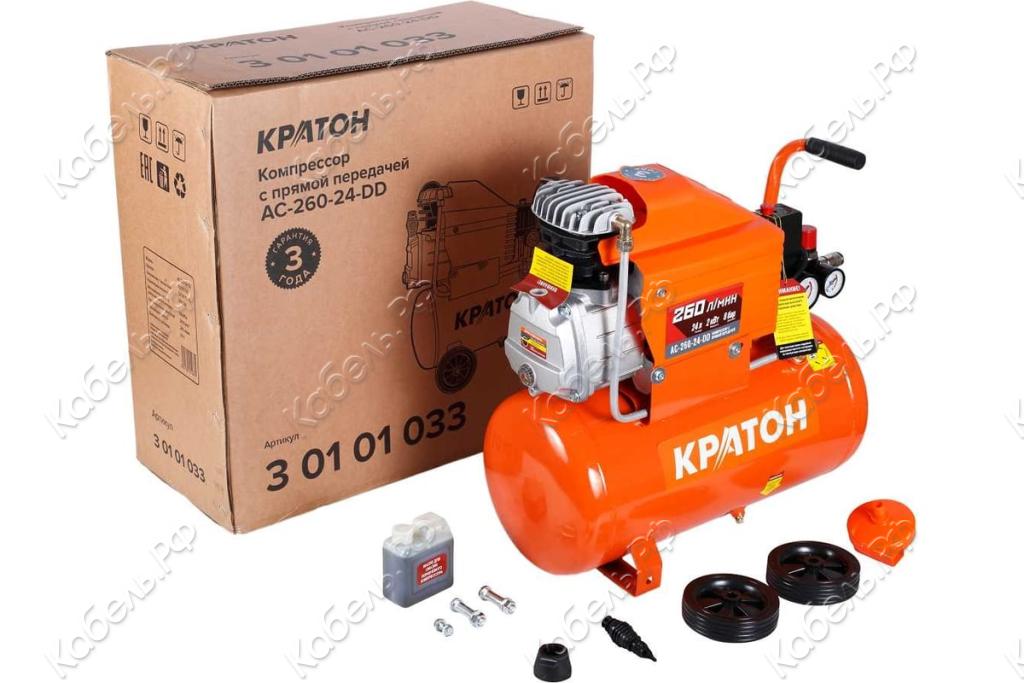 Изображение товара Компрессор с прямой передачей AC-260-24-DD Кратон 3 01 033