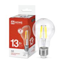 Лампа светодиодная LED-A60-deco 13Вт 230В Е27 4000К 1370Лм прозрачная INHOME 4690612035604