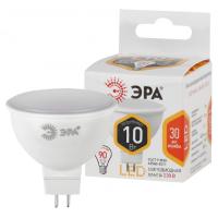 Лампа светодиодная LED 10Вт MR16 2700К GU5.3 ЭРА Б0032995