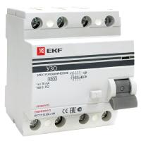 Дифференциальный выключатель (УЗО) ВД-100 4P 25А/10мА EKF elcb-4-25-10-em-pro