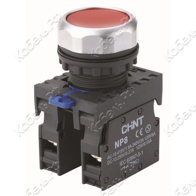 Изображение товара Кнопка управления NP8-11BN/4 без подсветки IP65 красная CHINT