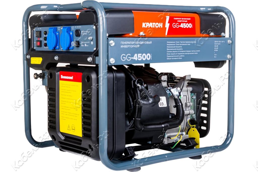 Изображение товара Генератор бензиновый инверторный GG-4500i Кратон 4 кВт для дома и отдыха