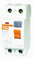 Дифференциальный выключатель (УЗО) ВД1-63 2п 50А 100мА тип AC TDM Electric SQ0203-0014