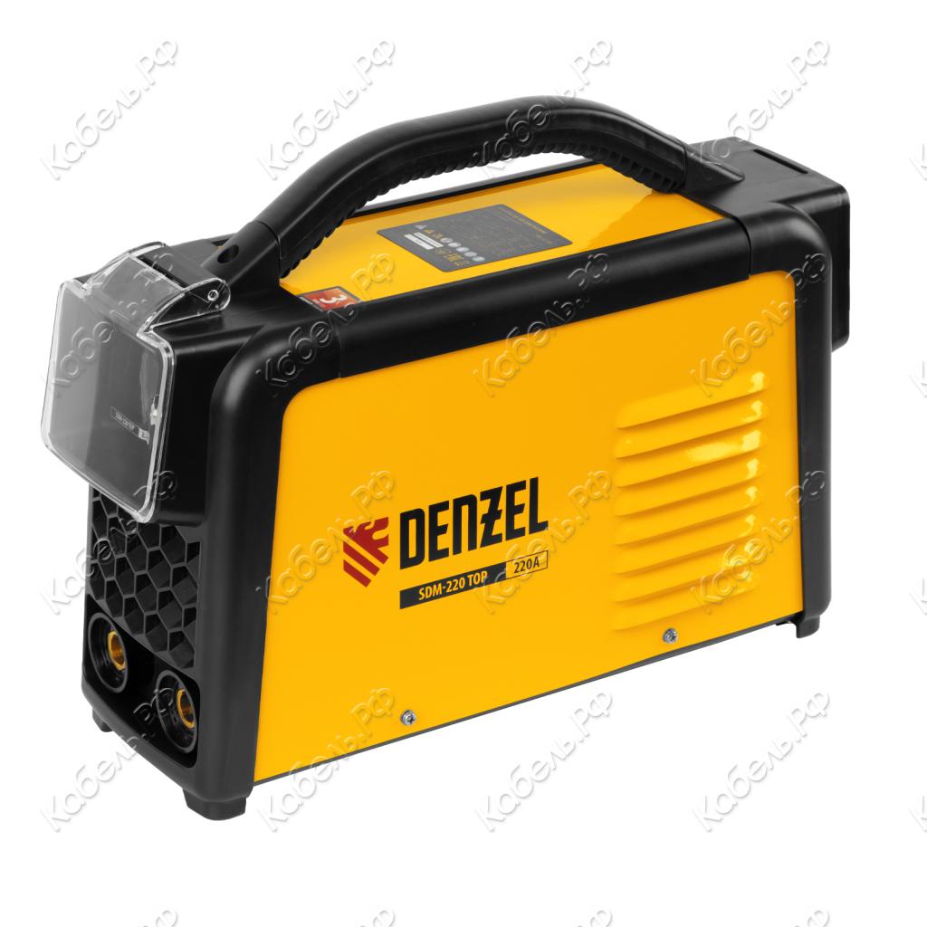 Изображение товара Аппарат инверторный Denzel для дуговой сварки SDM-220 Top 220А ПВ 60% 94357
