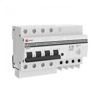 Дифференциальный автомат АД-4 16А/10мА (х-ка C, AC, электронный, защита 270В) 4,5кА PROxima EKF DA4-16-10-pro