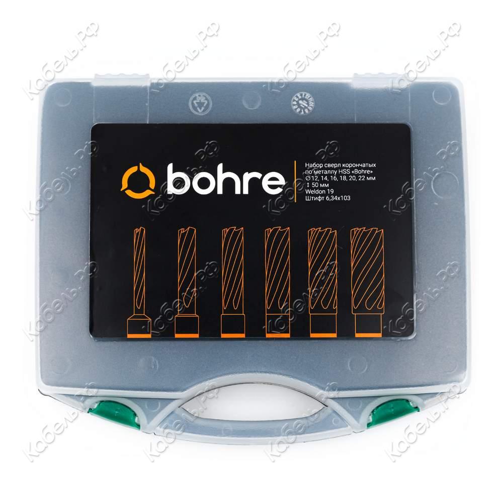 Изображение товара Набор сверл корончатых по металлу HSS 12-22 мм 50 шт Weldon 19 Bohre КБ003623