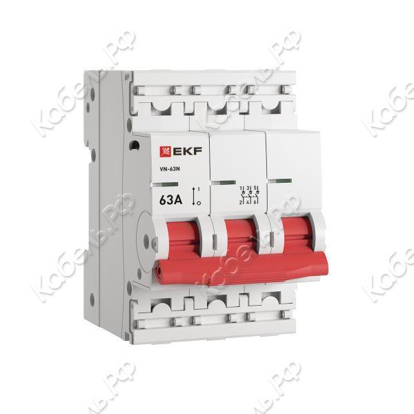 Изображение товара Выключатель нагрузки EKF PROxima 3п 63А ВН-63N S63363