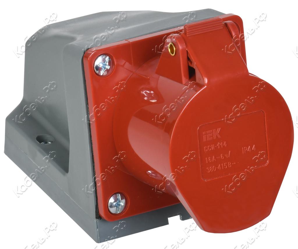 Изображение товара Розетка стационарная ССИ-114 3Р+РЕ 16А 380-415В IP44 IEK PSR12-016-4
