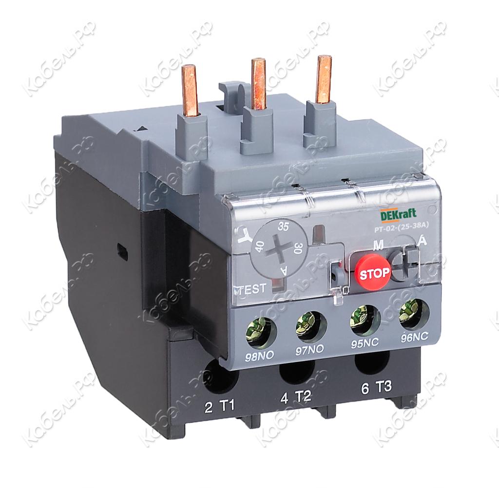 Изображение товара Клеммная колодка для теплового реле КК-02 25-38А DEKraft 23183DEK