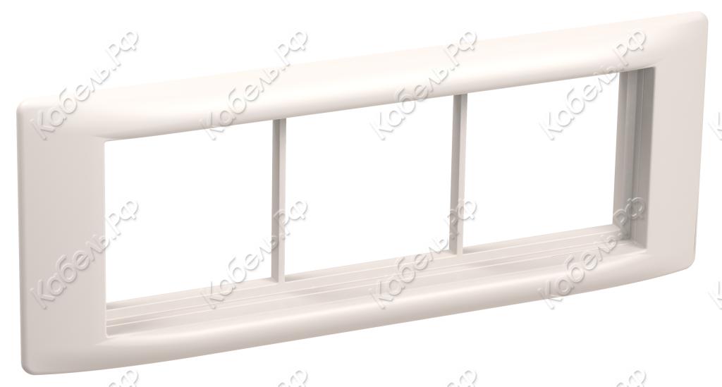 Изображение товара Рамка и суппорт для кабель-канала ПРАЙМЕР на 6 модулей 60мм белые IEK CKK-40D-RSU6-060-K01