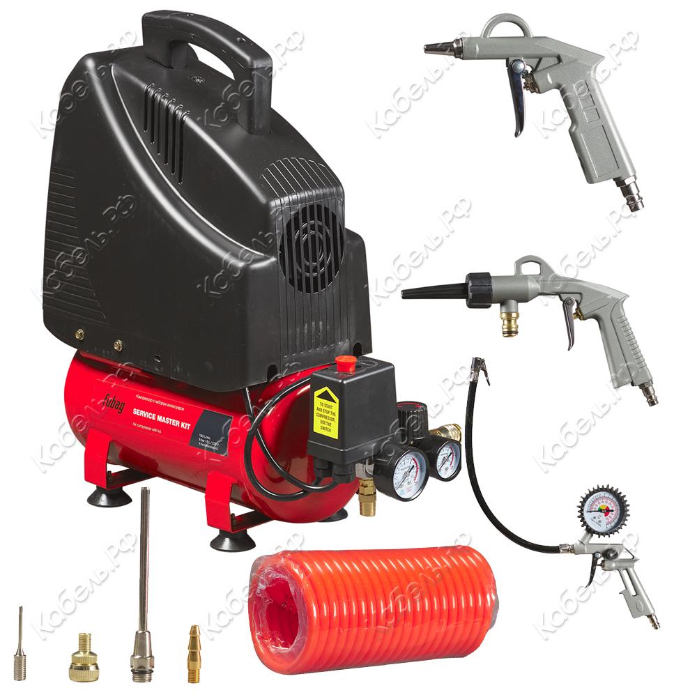 Изображение товара Компрессор Fubag SERVICE MASTER KIT + 6 6 предметов профессиональный поршневой безмасляный