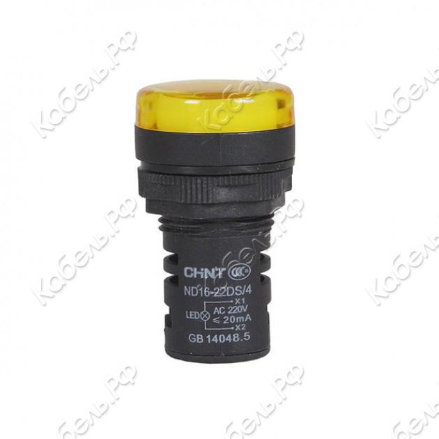 Изображение товара Индикатор ND16-22D/2 желтый AC/DC230В CHINT 593076