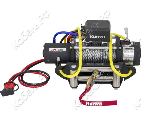 Изображение товара Лебедка переносная РИФ 9500 c площадкой в квадрат для фаркопа и проводами EWX9500S-KIT