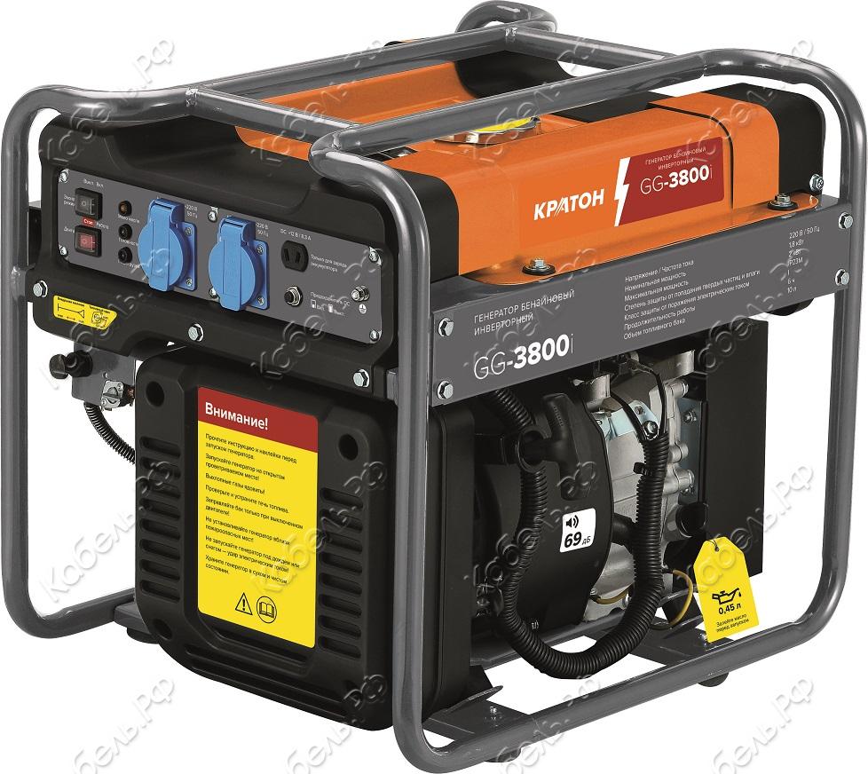 Изображение товара Генератор бензиновый инверторный GG-3800i Кратон 3 08 04 022