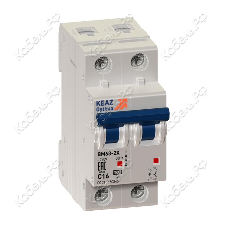 Изображение товара Автоматический выключатель OptiDin BM63 2C32 10 УХЛ3 КЭАЗ 262595