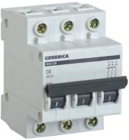 Автоматический выключатель 3П ВА47-29 6А C 4,5кА GENERICA IEK MVA25-3-006-C