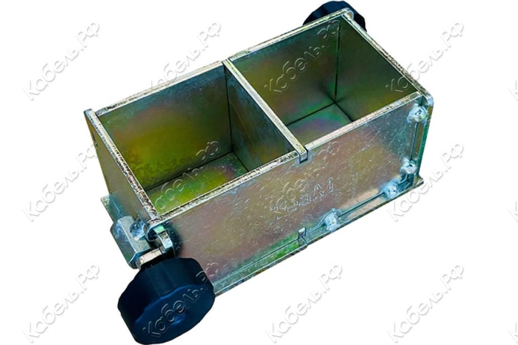 Изображение товара Форма для бетона кубическая 2ФК-70/4 оцинкованная двухгнездовая TeaM