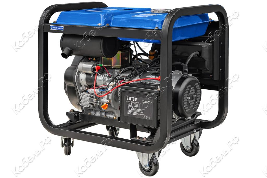 Изображение товара Дизельный генератор SDG 7000EHA ТСС 6,5 кВт мобильный с колесами