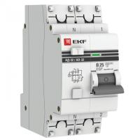 Дифференциальный автомат АД-32 1P+N 25А/10мА (хар. B, AC, электронный, защита 270В) 4,5кА PROxima EKF DA32-25-B-10-pro