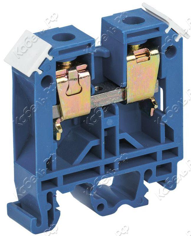 Изображение товара Зажим IEK ЗНИ-16кв.мм YZN10-016-K07 (синий) для DIN-рейки