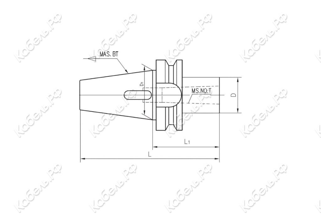 Изображение товара Переходная втулка 7:24 BT40 КМ3 MAS 403-BT под лапку SOVIS 26987