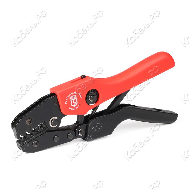 Изображение товара Кримпер для опрессовки неизолированных разъемов и наконечников (автоклемм) CTK-04 КВТ 56541