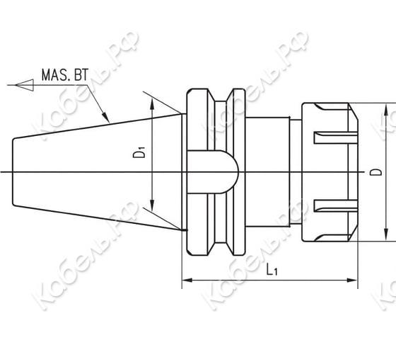 Изображение товара Патрон цанговый BT40 MAS 403-BT ER20 для станков SOVIS