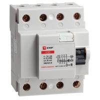 Дифференциальный выключатель (УЗО) 4п 16А/10мА тип AC EKF elcb-4-16-10-em-sim