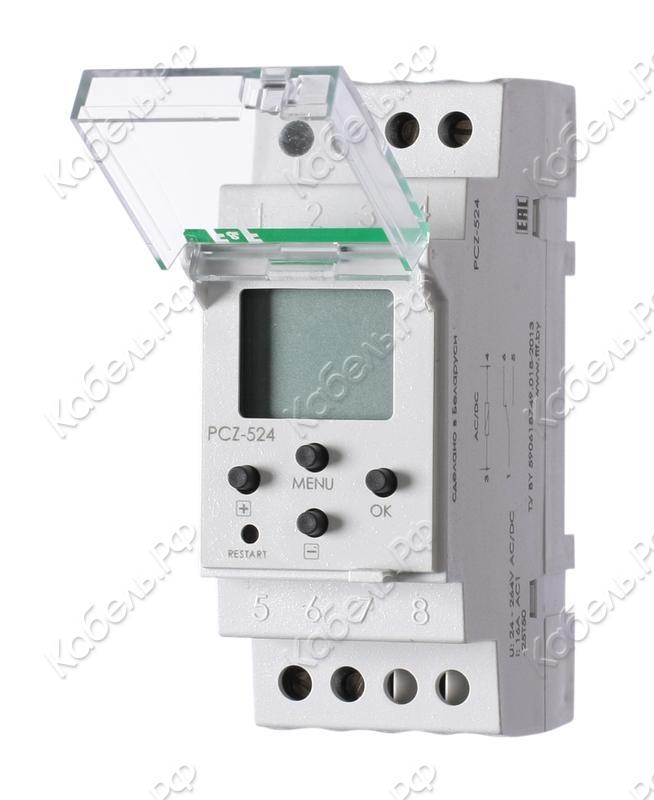 Изображение товара Реле времени астрономическое Евроавтоматика F&F PCZ-524 24-264В AC/DC 16А 1 переключ. контакт IP20 1 канал EA02.002.004