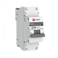 Автоматический выключатель 1P 10А (C) 10кА ВА 47-100 PROxima EKF mcb47100-1-10C-pro