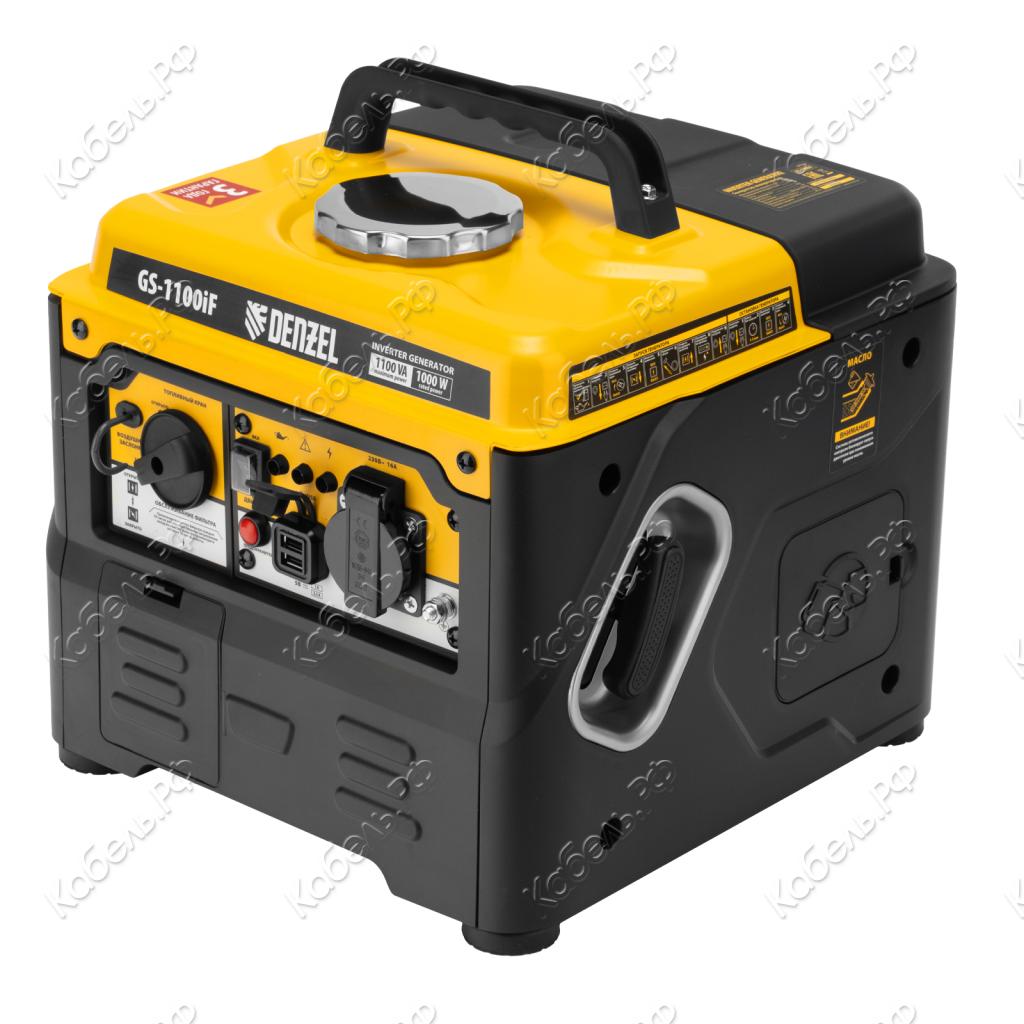 Изображение товара Инверторный генератор Denzel GS 1100iF 1 1кВт 230В ручной стартер