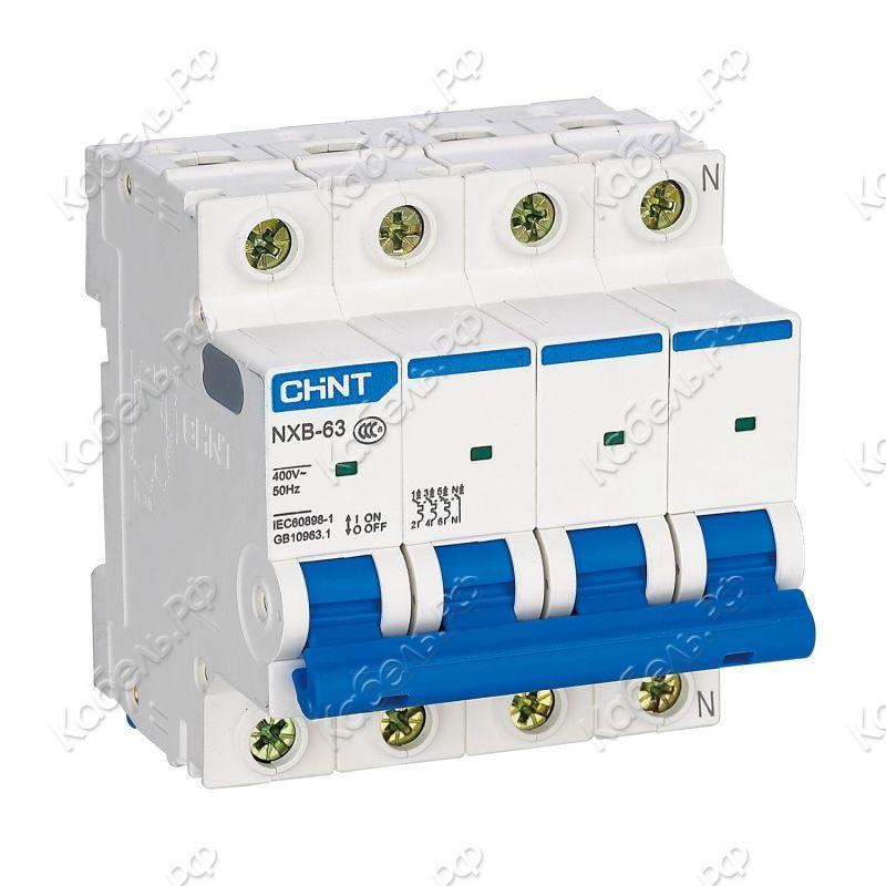 Изображение товара Автоматический выключатель CHINT NXB-63S 4п 40А C 4,5кА