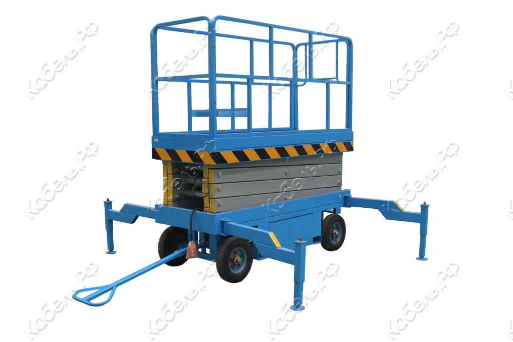 Изображение товара Подъемник ножничный передвижной TOR SJY-0,5-6DC 6 метров грузоподъемность 500 кг электрический