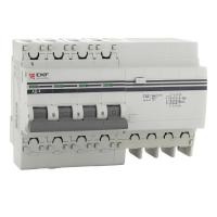 Дифференциальный автомат АД-4 63А/100мА (хар. C, AC, электронный, защита 270В) 4,5кА EKF DA4-63-100-pro