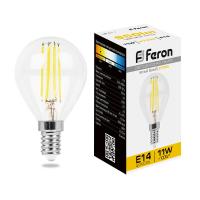 Лампа светодиодная LB-511 шар G45 E14 11W 2700K (10шт/уп) Feron 38013