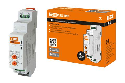 Изображение товара Реле времени РВД-0,1с/10мин-75мс/150мс-2х8А-24/230В-DIN TDM Electric SQ1503-0024