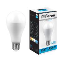 Лампа светодиодная LB-98 Груша А65 E27 20W 6400K (10шт/уп) Feron 25789