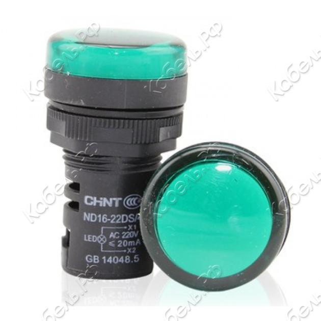 Изображение товара Индикатор ND16-22DS/4 зеленый АС 400В CHINT 593428 для электрощитов