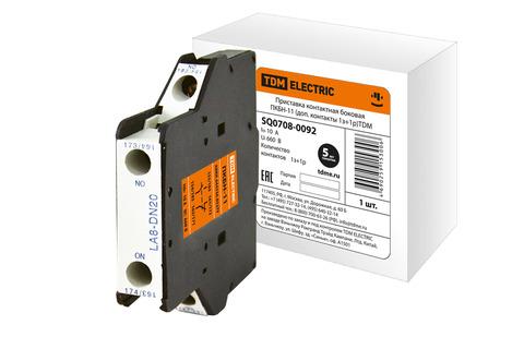 Изображение товара Приставка ПКБН-11 1з+1р TDM Electric SQ0708-0092 - блок вспомогательных контактов