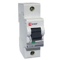 Автоматический выключатель 1P 100А (C) 15кА ВА 47-125 EKF mcb47125-1-100C