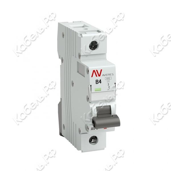 Изображение товара Автоматический выключатель EKF AV-10 4A B 10кА mcb10-1-04B-av