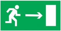 Знак электробезопасности "Направление к эвакуационному выходу направо" 150х300мм PROxima EKF an-5-06