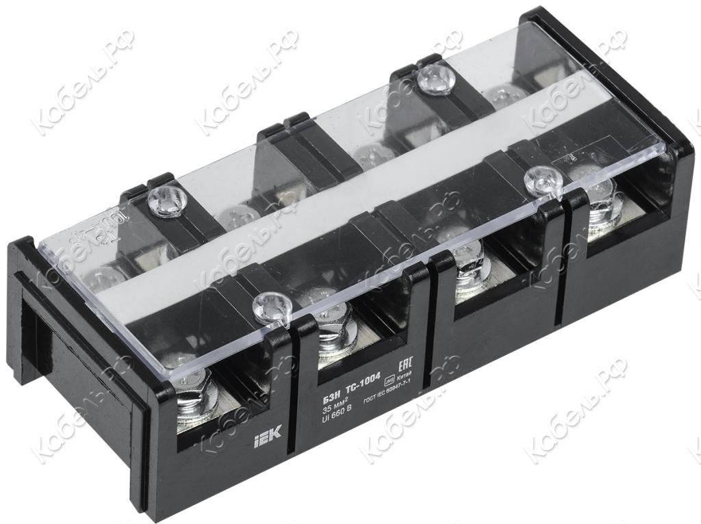 Изображение товара Блок зажимов БЗН ТС-1004 35мм2 100А 4 пары IEK YZN42-04-035-K02