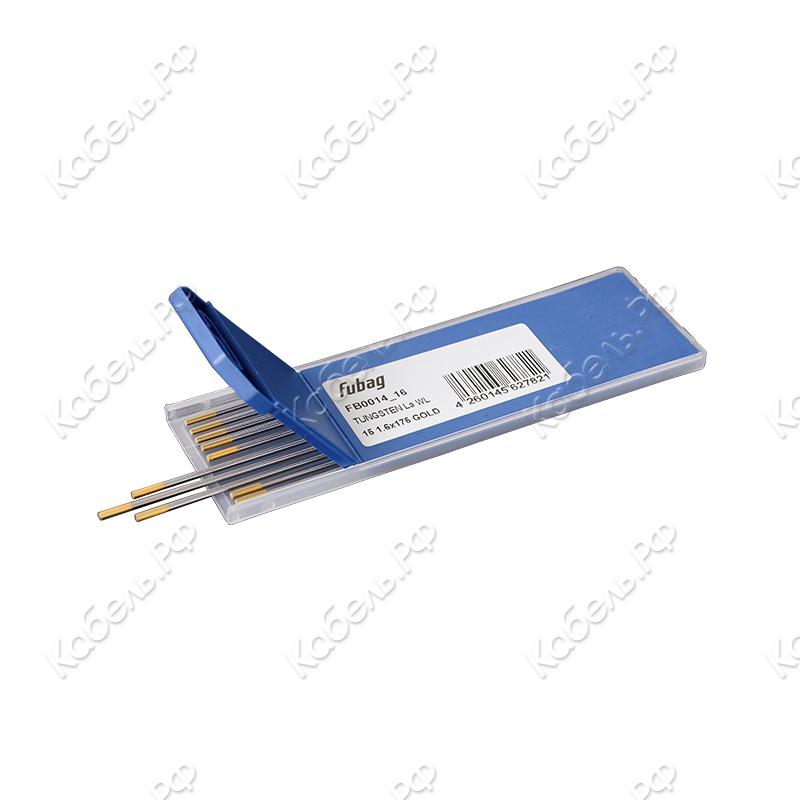 Изображение товара Электрод вольфрамовый Fubag D1,6х175мм gold WL15 10 шт - для аргонодуговой сварки
