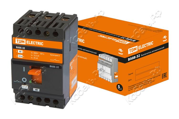 Изображение товара Автоматический выключатель ВА88-32 3Р 80А 25кА TDM Electric